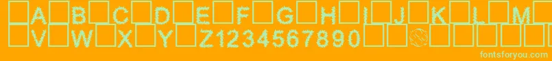 Furry Font – Green Fonts on Orange Background