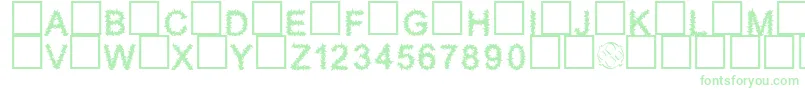 Furry Font – Green Fonts on White Background