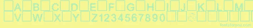 Furry Font – Green Fonts on Yellow Background