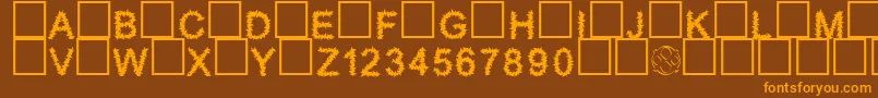 Furry Font – Orange Fonts on Brown Background