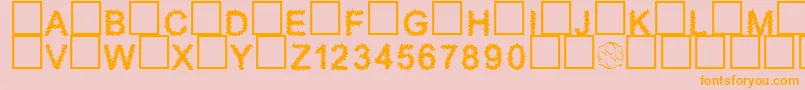 Furry Font – Orange Fonts on Pink Background