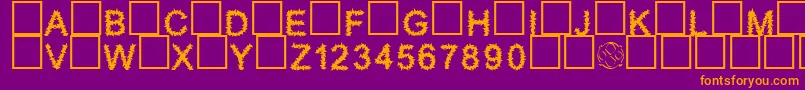 Furry Font – Orange Fonts on Purple Background