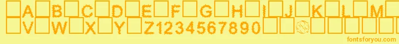 Furry Font – Orange Fonts on Yellow Background