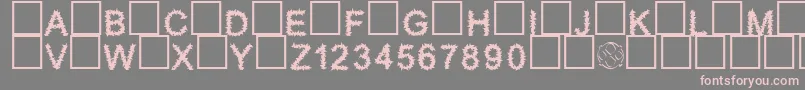 Furry Font – Pink Fonts on Gray Background