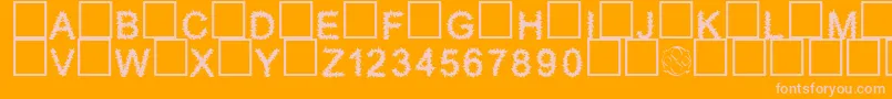 Furry Font – Pink Fonts on Orange Background