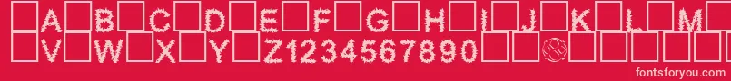 Furry Font – Pink Fonts on Red Background