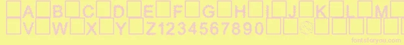 Furry Font – Pink Fonts on Yellow Background