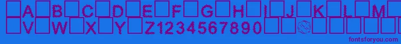 Furry Font – Purple Fonts on Blue Background