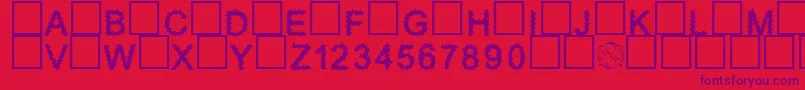 Furry Font – Purple Fonts on Red Background