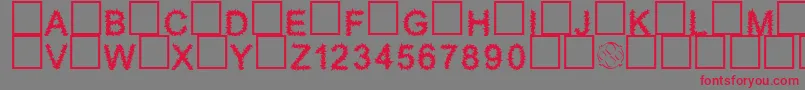 Furry Font – Red Fonts on Gray Background