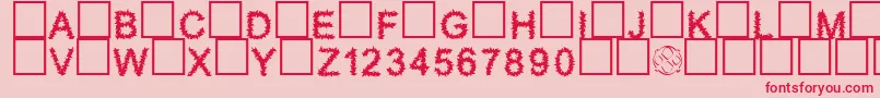 Furry Font – Red Fonts on Pink Background