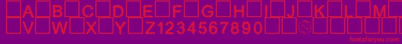 Furry Font – Red Fonts on Purple Background