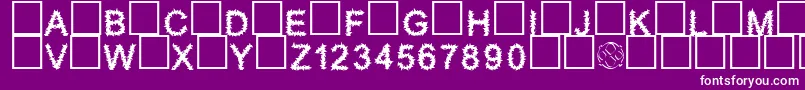 フォントFurry – 紫の背景に白い文字