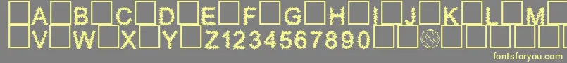 Furry Font – Yellow Fonts on Gray Background