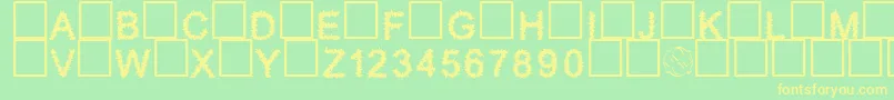 Furry Font – Yellow Fonts on Green Background