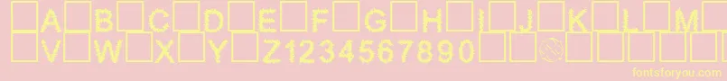 Furry Font – Yellow Fonts on Pink Background