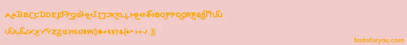 HardStonesSansStrip Font – Orange Fonts on Pink Background