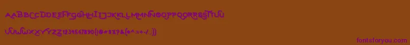 HardStonesSansStrip Font – Purple Fonts on Brown Background