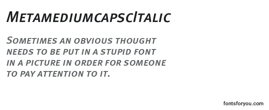 Шрифт MetamediumcapscItalic