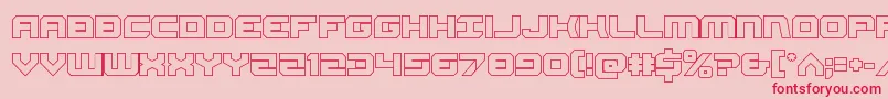 Gearheadout Font – Red Fonts on Pink Background