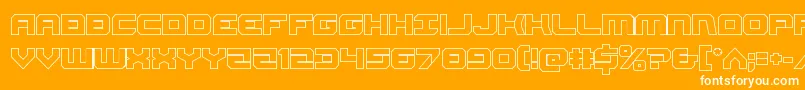 Gearheadout Font – White Fonts on Orange Background