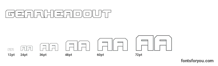 Gearheadout Font Sizes