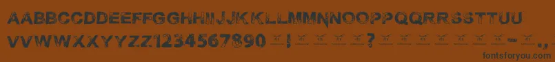 Necrotype Font – Black Fonts on Brown Background