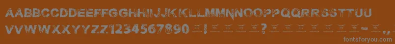Necrotype Font – Gray Fonts on Brown Background