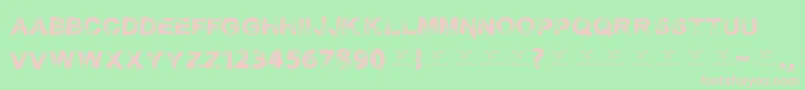 Necrotype Font – Pink Fonts on Green Background