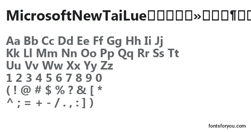 MicrosoftNewTaiLueРџРѕР»СѓР¶РёСЂРЅС‹Р№ Font – alphabet, numbers, special characters