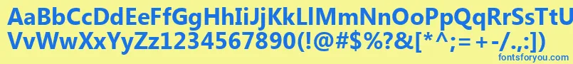 MicrosoftNewTaiLueРџРѕР»СѓР¶РёСЂРЅС‹Р№ Font – Blue Fonts on Yellow Background
