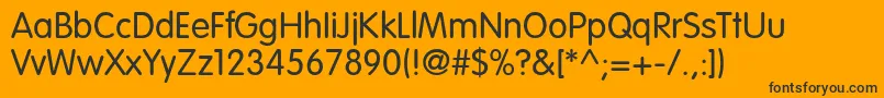 VagroundedLight Font – Black Fonts on Orange Background
