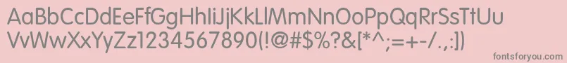 VagroundedLight Font – Gray Fonts on Pink Background