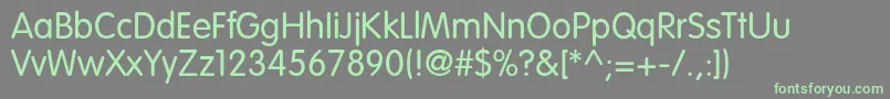 VagroundedLight Font – Green Fonts on Gray Background