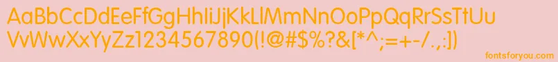 VagroundedLight Font – Orange Fonts on Pink Background