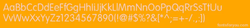 VagroundedLight Font – Pink Fonts on Orange Background