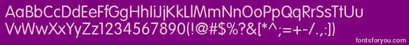 VagroundedLight Font – Pink Fonts on Purple Background