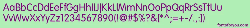 VagroundedLight Font – Purple Fonts on Green Background