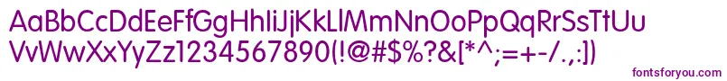 VagroundedLight Font – Purple Fonts on White Background
