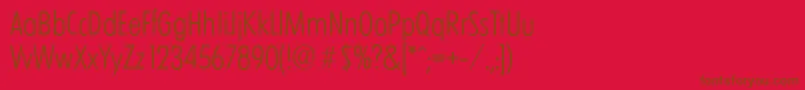 LimerickcdserialLightRegular Font – Brown Fonts on Red Background