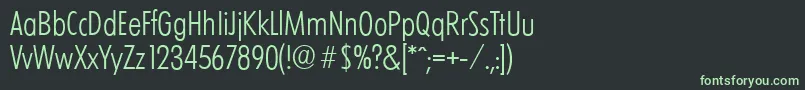 LimerickcdserialLightRegular Font – Green Fonts on Black Background