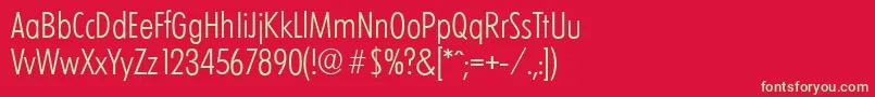 LimerickcdserialLightRegular Font – Green Fonts on Red Background