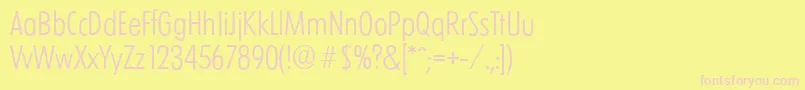 Подробнее о шрифте LimerickcdserialLightRegular Шрифт LimerickcdserialLightRegular – розовые шрифты на жёлтом фоне