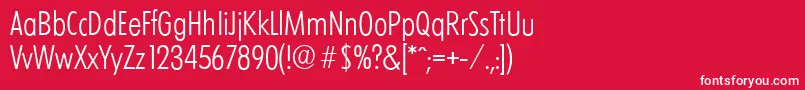 LimerickcdserialLightRegular Font – White Fonts on Red Background