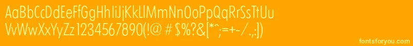 Więcej informacji o czcionce LimerickcdserialLightRegular Czcionka LimerickcdserialLightRegular – żółte czcionki na pomarańczowym tle