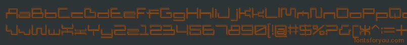 Czcionka D3 Pipisms – brązowe czcionki na czarnym tle