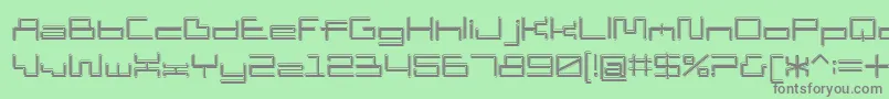 D3 Pipisms Font – Gray Fonts on Green Background