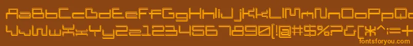 Police D3 Pipisms – polices orange sur fond brun