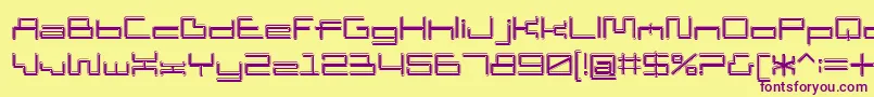 D3 Pipisms Font – Purple Fonts on Yellow Background