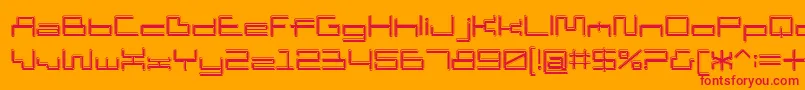 D3 Pipisms Font – Red Fonts on Orange Background